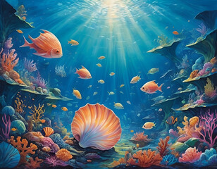 coral reef and fishes