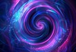 © qorqudlu - An abstract image displaying a dynamic swirl of iridescent blue and pink colors, giving a feeling of energy and motion