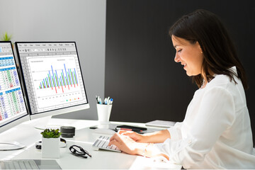 Poster - Analyst Women Looking At KPI Data