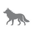 Vector illustration of a silhouette of a fox