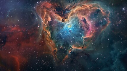 Wall Mural - large heart-shaped nebula