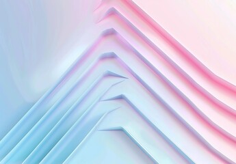 Wall Mural - An array of pastel-colored peaks flow in a rhythmic abstract design, creating a serene, modern artistic expression