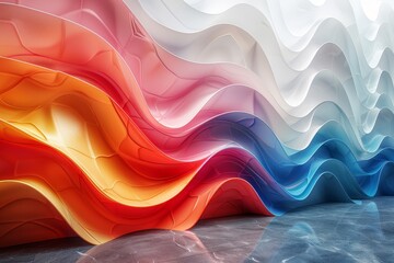 Poster - An artistic image showcasing waves of colors seamlessly flowing with a modern, abstract feel Perfect for a vibrant backdrop