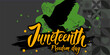 Juneteenth banner. Freedom day. Juneteenth Independence Day. dove - symbol of freedom dove - symbol of freedom