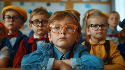 Wall Mural - children at school enthusiastically engage in imaginative play, experimenting with different roles a