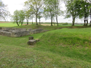 Wall Mural - Sanctuaire et ruines gallo-romaines de Champlieu, site antique, Oise, Forêt de Compiègne, Hauts-de-France, France, 