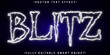 White Electric Blitz Vector Fully Editable Smart Object Text Effect