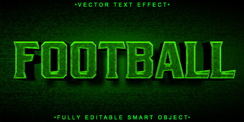 Poster - Green Football Vector Fully Editable Smart Object Text Effect