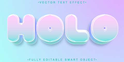 Poster - Cartoon Holo Vector Fully Editable Smart Object Text Effect