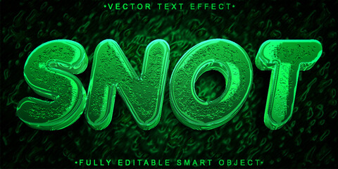 Poster - Green Snot Vector Fully Editable Smart Object Text Effect