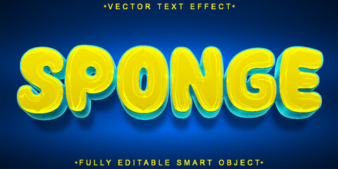 Poster - Yellow Spornge Vector Fully Editable Smart Object Text Effect