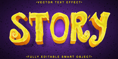Poster - Golden Story Vector Fully Editable Smart Object Text Effect