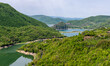 Panoramic view of the Turano Lake, in the province of Rieti, Lazio, Italy.