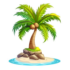 Poster - Illustration of coconut tree