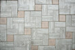 Grey paving tiles texture background . Selective focus