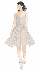 Wall Mural - Women's summer dress.