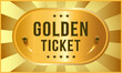 Luxury golden ticket template. Luxury tickets for VIP members. Vector illustration