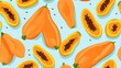 seamless pattern of exotic papayas backgrounds illustrations