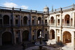 Courtyard with cloisters in convent of Christ in European TOMAR city at Santarem in PORTUGAL