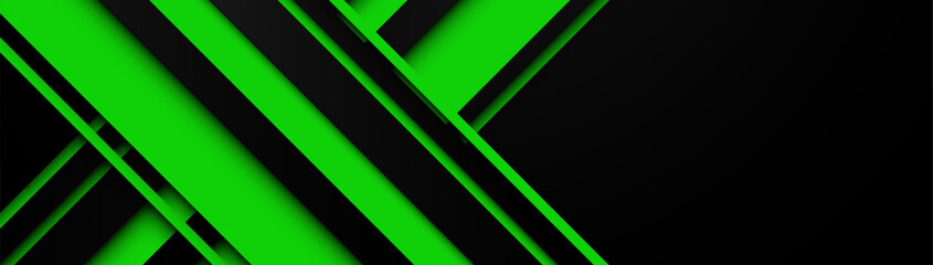 Poster - Abstract background with green geometric diagonal lines. Modern minimal trendy shiny lines pattern horizontal. Vector illustration