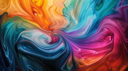 Poster - A mesmerizing abstract artwork with vibrant colors and swirling patterns.