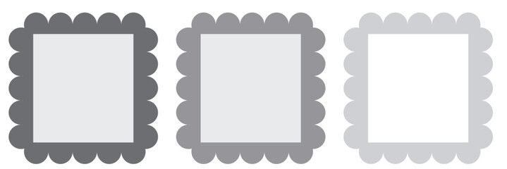Wall Mural - Blank postage stamp. Clean postage stamp template. Postage icon. Isolated on a white background. Vector illustration. EPS 10