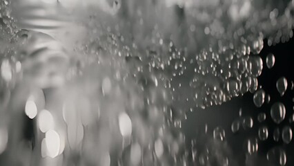 Poster - Monochrome Water Droplets Captured Generative AI
