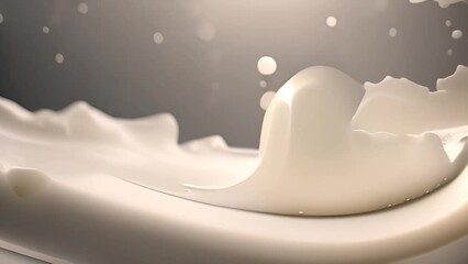 Poster - Splash of Milk on Black Background Generative AI