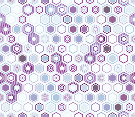 Wall Mural - Seamless mosaic background. Geometric elements of varied style and color. Hexagon pattern. Tileable pattern. Seamless background. Beautiful vector illustration.