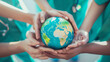 © Olga - Healthcare professionals holding a globe together, symbolizing global health and unity
