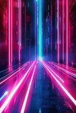 Fototapeta Panele - Futuristic background with neon lines