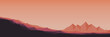 minimalist sunset landscape mountain scenery vector illustration for background, wallpaper, background template, backdrop design, advertising, ads, and business