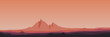 minimalist sunset landscape mountain scenery vector illustration for background, wallpaper, background template, backdrop design, advertising, ads, and business