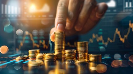 Aufkleber - A financial expert delivering a presentation on the benefits of investing in gold ETFs and mutual funds, diversifying investment portfolios.