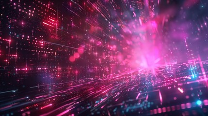 Wall Mural - digital background for tech, ai, data, audio and graphics