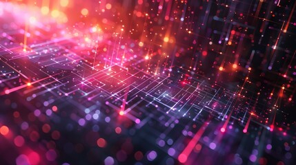 Wall Mural - digital background for tech, ai, data, audio and graphics