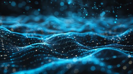 Wall Mural - digital background for tech, ai, data, audio and graphics