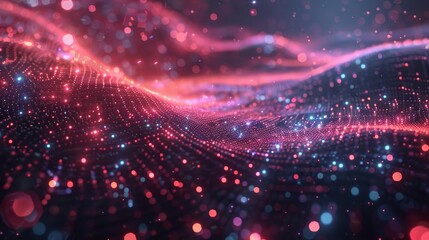 Wall Mural - digital background for tech, ai, data, audio and graphics