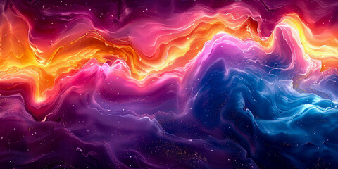 Wall Mural - A colorful, swirling galaxy with a purple and blue section