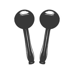 maracas instrument black color only