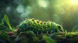 A surreal image of a caterpillar undergoing metamorphosis, symbolizing transformation and the beauty of life's cycles.