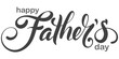 © senimanto - Happy fathers day handwritten lettering. Vector calligraphy with brush texture on white background for your design