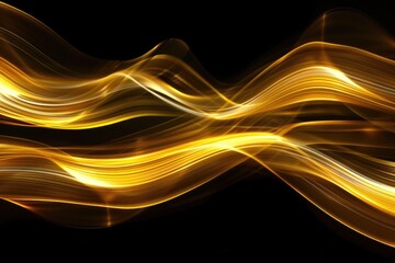 Poster - A close up of a wave of light on a black background. Perfect for abstract designs