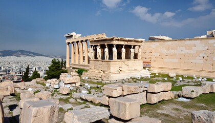 Wall Mural - parthenon on acropolis athens greece nobody