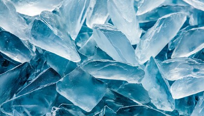 Wall Mural - seamless blue ice crystal texture background by generative ai