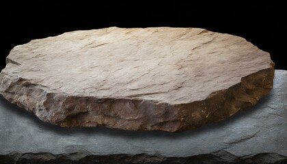 Canvas Print - old stone stone plate with empty copyspace in png isolated on transparent background