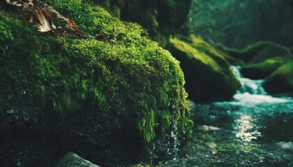 Wall Mural - moss on the stone