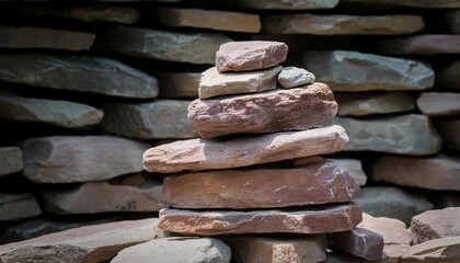 Wall Mural - a rock stack showing close detail to the ancient mineral