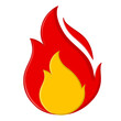 © Gandong - Fire flame logo  illustration design template. fire flames sign illustration isolated. fire icon
