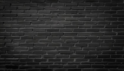 Wall Mural - black brick wall for gloomy background design dark stonework texture